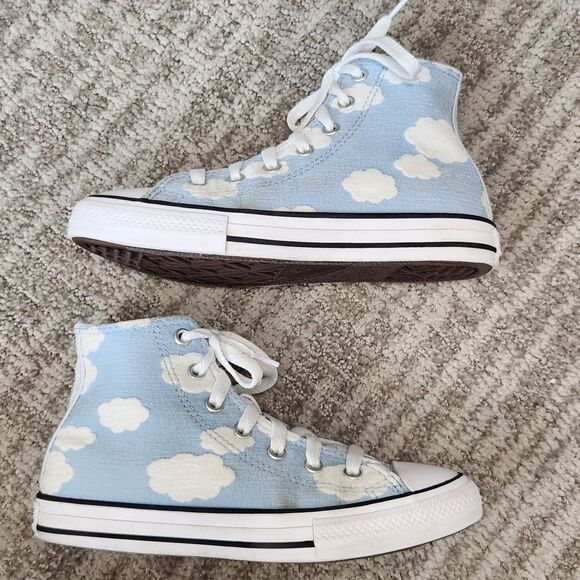 Converse Chuck Taylor All-Star high tops clouds size 2 youth - Picture 5 of 10